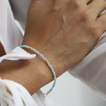 Amazonite Gemstone Beaded Bracelet, 4 of 5