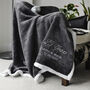 Personalised Silver Wedding Anniversary Charcoal Throw, thumbnail 2 of 5