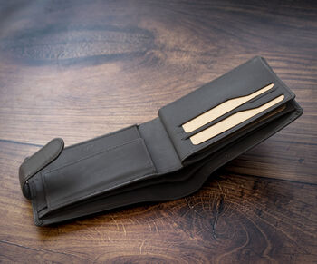 Personalised Thick Oiled Leather Wallet Rfid, 9 of 11