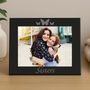 Personalised Black Glass Photo Frame – Butterflies And Sisters, thumbnail 2 of 2