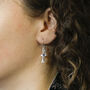 Sterling Silver Ballerina Dangly Earrings, thumbnail 2 of 5