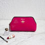 Personalised 'Queen Bee' Leather Make Up Bag, thumbnail 4 of 6