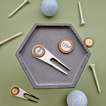 Personalised Golf Marker, Repair Tool And Golf Tag Set, 3 of 6