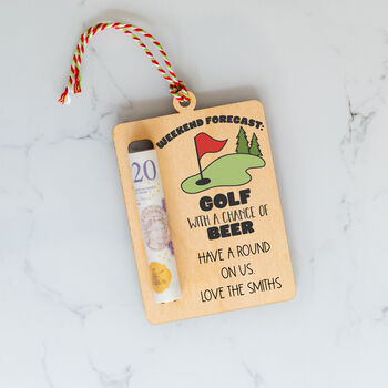 Personalised Golf Money Gift Holder, 4 of 5