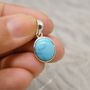 Turquoise Pendant Set In Sterling Silver Necklace, thumbnail 6 of 10