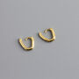 Mini Squared Oval Hoops, thumbnail 2 of 5