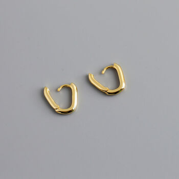 Mini Squared Oval Hoops, 2 of 5