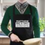 Personalised BBQ And Grill Black Apron, thumbnail 2 of 3