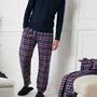 Men's Arran Tartan Brushed Cotton Pyjama Trousers, thumbnail 1 of 5