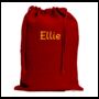 Personalised Red Jute Christmas Gift Sack Embroidered, thumbnail 1 of 3