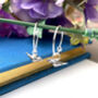 Mother's Day Sterling Silver Mini Robin Bird Hoop Earrings, thumbnail 6 of 12