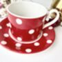 Cath Kidston Cup And Saucer Pink Spotted, thumbnail 2 of 4