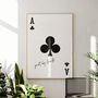 Custom Playing Card Print With Bespoke Text And Suit, thumbnail 2 of 7