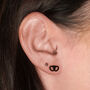 Bff Black Hearts Stud Earrings, thumbnail 3 of 6