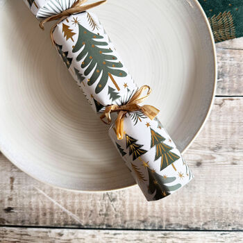 Green Tree Themed Christmas Crackers Pack Of Six, 4 of 7