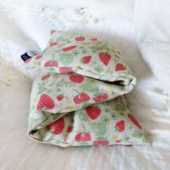 Strawberries Linen Wheat Heat Bag, 3 of 4