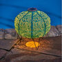 Teal Solar Pumpkin Lantern, thumbnail 3 of 7