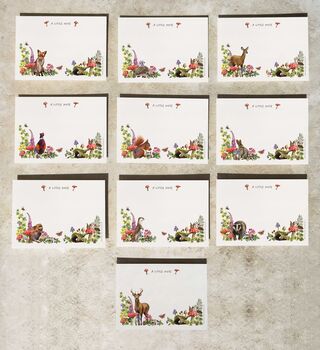 Woodland Animals Notelets Gift Set, 5 of 10