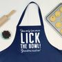 'Lick The Bowl' Personalised Kids Apron, thumbnail 5 of 8