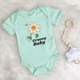 Daisy Groovy Baby Retro Babygrow, thumbnail 1 of 2