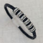 'Thirty' Mens Leather Bracelet For 30th Birthday, thumbnail 2 of 4