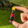 Hand Blown Tiny Glass Christmas With Bow, thumbnail 1 of 4