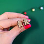 Gingerbread Man Christmas Earrings, thumbnail 1 of 2