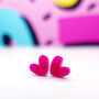 Heart Stud Earrings, thumbnail 4 of 8