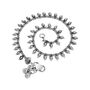 Sterling Silver Anklet With Tiny Leaf Charms 10 Inches, thumbnail 2 of 3