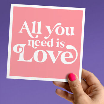 All You Need Is Love Card, 2 of 3