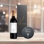 Vino Coco Father's Day Malbec Red Wine And 'Dad's Wine' Slate Coaster Gift Set, thumbnail 1 of 8
