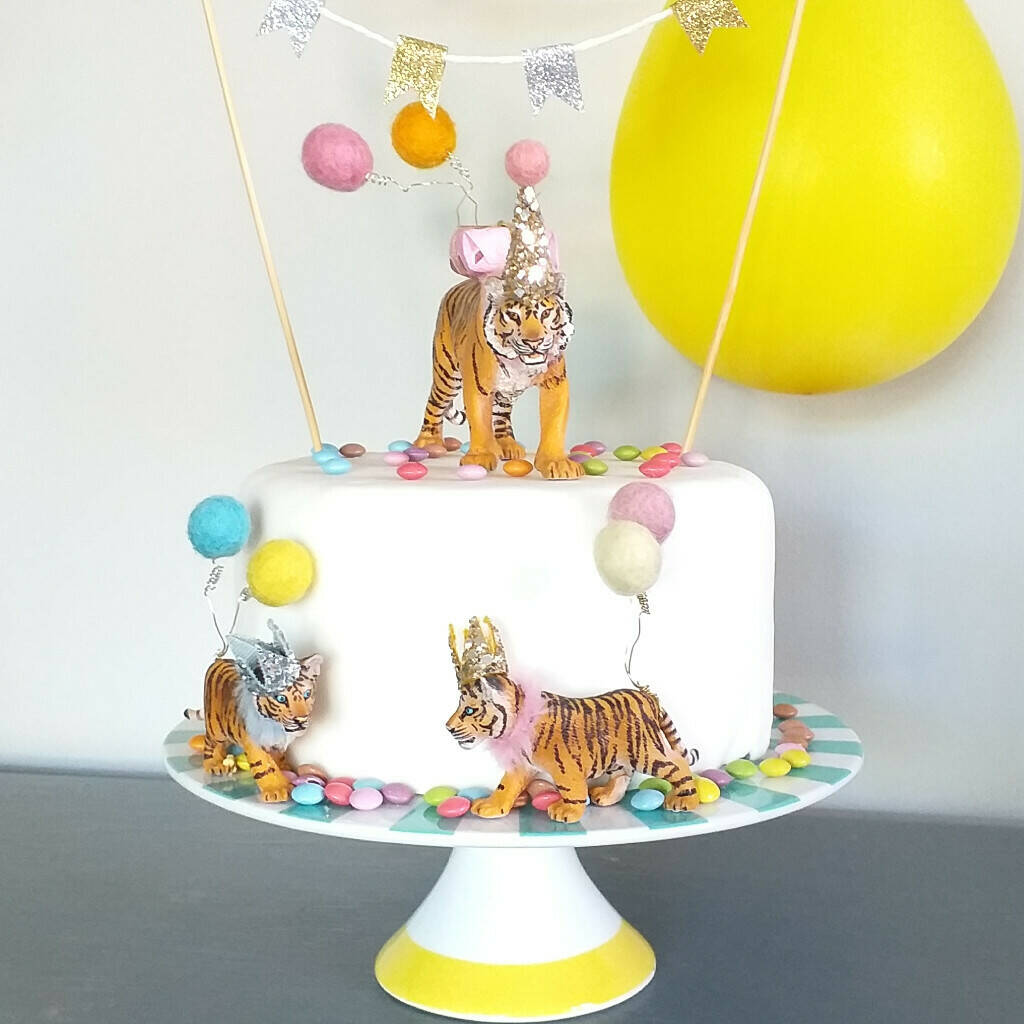 Personalised Party Animal Tiger Cake Toppers By Zippitysstudio