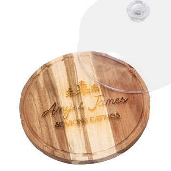 Personalised Christmas Cake Stand And Dome Set, 3 of 6