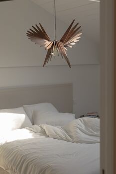 'Bird' Wooden Pendant Light, 2 of 4