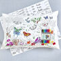Butterfly Pillowcase Kit + 10 Pens, Colour In And Learn, thumbnail 3 of 5