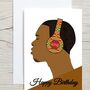 Black Man Birthday Greeting Card, thumbnail 2 of 2