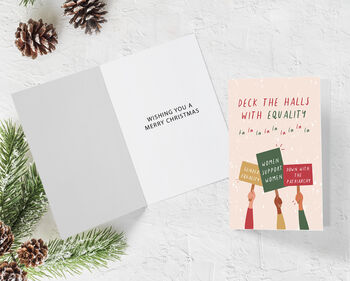 10 Women's Empowerment Feminist Christmas Cards, 12 of 12