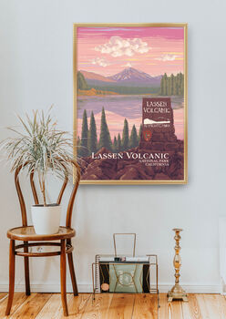 Lassen Volcanic National Park USA Travel Poster Print, 5 of 8