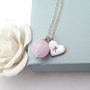 Personalised Jade And Heart Initial Necklace, thumbnail 2 of 7
