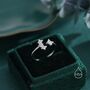 Sterling Silver Hydrangea Flower Bouquet Cz Flower Ring, thumbnail 6 of 12
