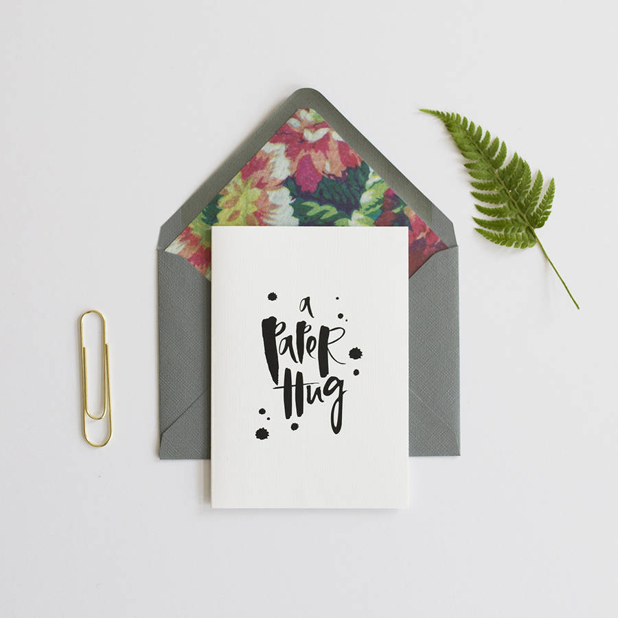 'a paper hug' card by too wordy | notonthehighstreet.com