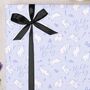 Three Sheets Of Blue 'Hello Baby' Wrapping Paper, thumbnail 1 of 2