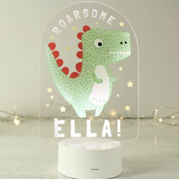 Personalised Dinosaur LED Colour Changing Light, 2 of 5