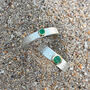 May Birthstone Ring Emerald In Textured Sterling Silver And 9ct Gold, thumbnail 1 of 8