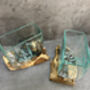 16cm Molten Glass Square Bowl On Teak Root Base, thumbnail 6 of 12