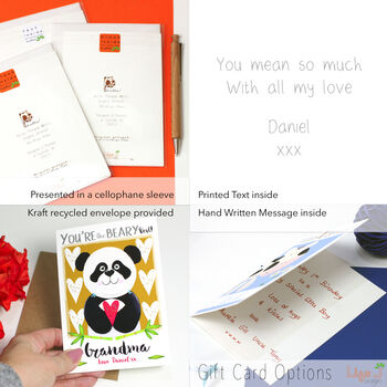 Personalised Panda Valentine's Card, 7 of 7