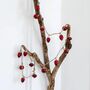 Red Glass Bauble Hanging Garland Decoration, thumbnail 1 of 4