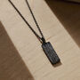 Personalised Men’s Silver 'Touch Wood' Tag Necklace, thumbnail 2 of 7