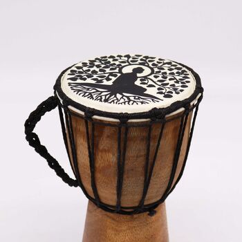 Buddha Wide Top Djembe Drum 25cm, 2 of 4