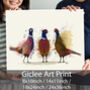 Pheasant Trio Art Print, Framed Or Unframed, thumbnail 3 of 7